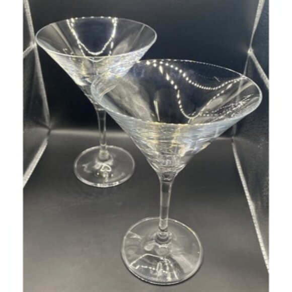 Ravenscroft Martini/Cocktail Chiller Set-Lead Free Signed -Set of 2-Handmade - Picture 9 of 11